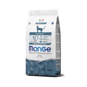 Monge Crocchette per Gatto Sterilizzato Gusto Trota