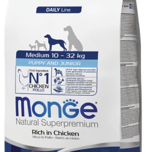 Monge Medium Puppy & Junior Ricco di Pollo