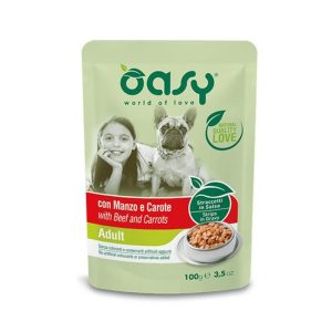 Oasy Adult Straccetti in Salsa per Cane Gusto Manzo e Carote