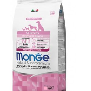 Monge All Breeds Puppy & Junior Monoprotein Maiale, Riso e Patate