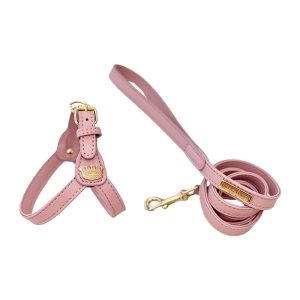 Set pettorine in pelle – rosa