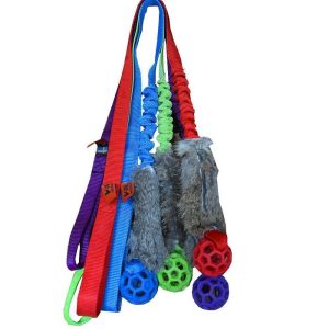 Tug lungo in pelo con pallina JW